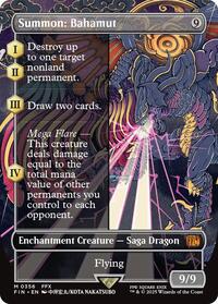 Magic: The Gathering Single - Final Fantasy - Summon: Bahamut (Borderless) - FOIL Mythic/0356 - Lightly Played