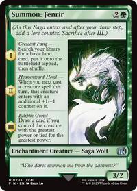 Magic: The Gathering Single - Final Fantasy - Summon: Fenrir - FOIL Uncommon/0203 - Lightly Played