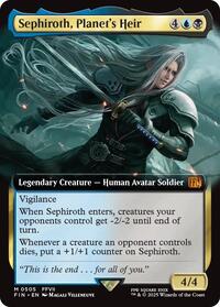 Magic: The Gathering Single - Final Fantasy - Sephiroth, Planet's Heir (Extended Art) - Mythic/0505 - Lightly Played