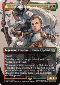 Magic: The Gathering Single - Final Fantasy - Balthier and Fran (Borderless) (Surge Foil) (0538) - Mythic/0538 - Lightly Played