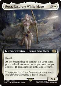 Magic: The Gathering Single - Final Fantasy - Rosa, Resolute White Mage (Extended Art) - Rare/0431 - Lightly Played