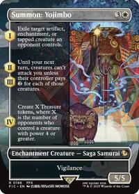 Magic: The Gathering Single - Commander: Final Fantasy - Summon: Yojimbo (Borderless) - Rare/0196 - Lightly Played