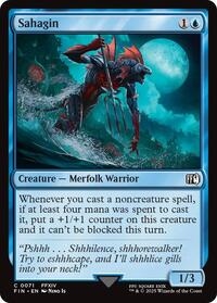 Magic: The Gathering Single - Final Fantasy - Sahagin - FOIL Common/0071 - Lightly Played
