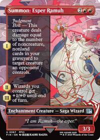 Magic: The Gathering Single - Final Fantasy - Summon: Esper Ramuh (Borderless) - Uncommon/0367 - Lightly Played