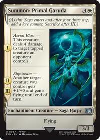 Magic: The Gathering Single - Final Fantasy - Summon: Primal Garuda - FOIL Uncommon/0037 - Lightly Played