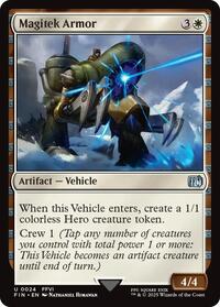 Magic: The Gathering Single - Final Fantasy - 	Magitek Armor - FOIL Uncommon/0024 - Lightly Played (Copy)