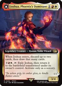 Magic: The Gathering Single - Final Fantasy - 	Joshua, Phoenix's Dominant (Extended Art) - Rare/0494 - Lightly Played