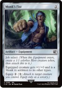 Magic: The Gathering Single - Final Fantasy - 	Monk's Fist - FOIL Common/0265 - Lightly Played