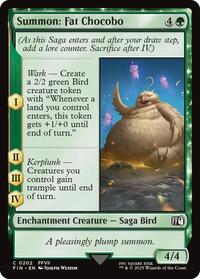 Magic: The Gathering Single - Final Fantasy - Summon: Fat Chocobo - FOIL Common/0202 - Lightly Played