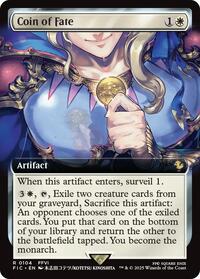 Magic: The Gathering Single - Commander: Final Fantasy - Coin of Fate (Extended Art) - Rare/0104 - Lightly Played
