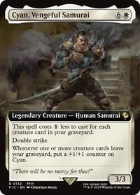 Magic: The Gathering Single - Commander: Final Fantasy - Cyan, Vengeful Samurai (Extended Art) - Mythic/0132 - Lightly Played