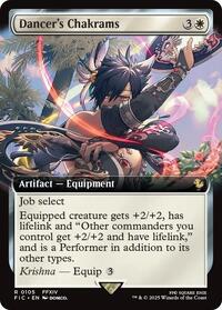 Magic: The Gathering Single - Commander: Final Fantasy - Dancer's Chakrams (Extended Art) - Rare/0105 - Lightly Played