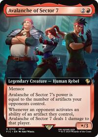 Magic: The Gathering Single - Commander: Final Fantasy - Avalanche of Sector 7 (Extended Art) - Rare/0150 - Lightly Played