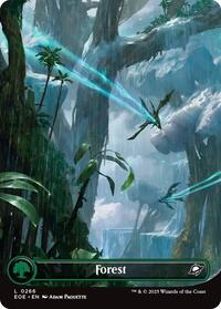 Magic: The Gathering Single -  Edge of Eternities - Forest (0266) (Borderless) - FOIL Land/0266 - Lightly Played