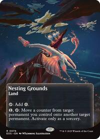 Magic: The Gathering Single - Edge of Eternities: Stellar Sights - Nesting Grounds (0076) (Borderless) - Rare/0076 - Lightly Played