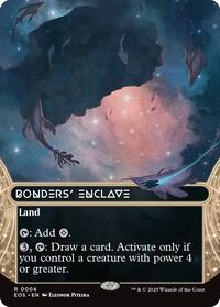 Magic: The Gathering Single - Edge of Eternities: Stellar Sights - Bonders' Enclave (0004) (Borderless) - FOIL Rare/0004 - Lightly Played