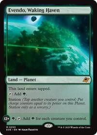 Magic: The Gathering Single - Edge of Eternities - Evendo, Waking Haven - FOIL Mythic/0253 - Lightly Played