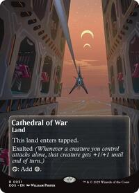 Magic: The Gathering Single - Edge of Eternities: Stellar Sights - Cathedral of War (0051) (Borderless) - Rare/0051 - Lightly Played