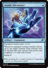 Magic: The Gathering Single - Edge of Eternities - Atomic Microsizer - FOIL Uncommon/0047 - Lightly Played
