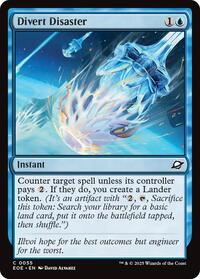 Magic: The Gathering Single - Edge of Eternities - Divert Disaster - FOIL Common/0055 - Lightly Played
