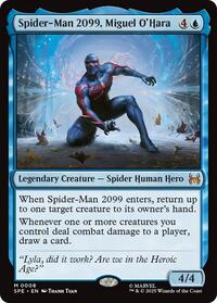 Magic: The Gathering Single - Marvel's Spider-Man: Eternal-Legal - Spider-Man 2099, Miguel O'Hara - Mythic/0008 - Lightly Played
