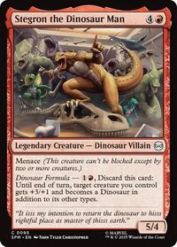 Magic: The Gathering Single - Marvel's Spider-Man - Stegron the Dinosaur Man - FOIL Common/0095 - Lightly Played