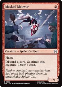 Magic: The Gathering Single - Marvel's Spider-Man - Masked Meower - FOIL Common/0082 - Lightly Played