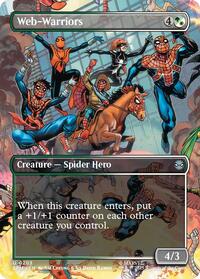 Magic: The Gathering Single - Marvel's Spider-Man - Web-Warriors (Borderless) - FOIL Uncommon/0203 - Lightly Played