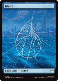 Magic: The Gathering Single - Marvel's Spider-Man - Island (0190) - FOIL Land/0190 - Lightly Played
