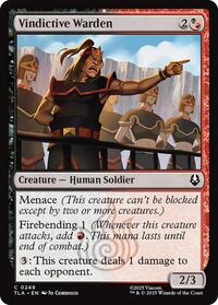 Magic: The Gathering Single - Avatar: The Last Airbender - Vindictive Warden - FOIL Rare/0249 - Lightly Played