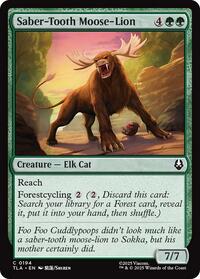 Magic: The Gathering Single - Avatar: The Last Airbender - Saber-Tooth Moose-Lion - FOIL Common/0194 - Lightly Played