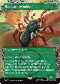 Magic: The Gathering Single - Marvel's Spider-Man - Radioactive Spider (Borderless) - Rare/0212 - Lightly Played