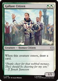 Magic: The Gathering Single - Marvel's Spider-Man - Gallant Citizen - FOIL Common/0129 - Lightly Played