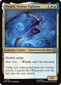 Magic: The Gathering Single - Marvel's Spider-Man - Wraith, Vicious Vigilante - FOIL Uncommon/0180 - Lightly Played