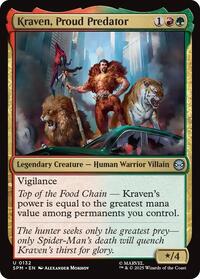 Magic: The Gathering Single - Marvel's Spider-Man - Kraven, Proud Predator - FOIL Uncommon/0132 - Lightly Played