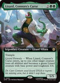 Magic: The Gathering Single - Marvel's Spider-Man - Lizard, Connors's Curse (Extended Art) - FOIL Rare/0265 - Lightly Played
