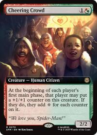 Magic: The Gathering Single - Marvel's Spider-Man - Cheering Crowd (Extended Art) - Rare/0270 - Lightly Played
