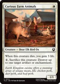 Magic: The Gathering Single - Avatar: The Last Airbender - Curious Farm Animals - FOIL Common/0014 - Lightly Played