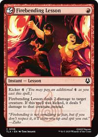 Magic: The Gathering Single - Avatar: The Last Airbender - Firebending Lesson - FOIL Common/0138 - Lightly Played