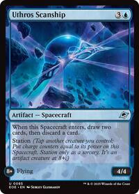 Magic: The Gathering Single - Edge of Eternities - Uthros Scanship - FOIL Uncommon/0085 - Lightly Played