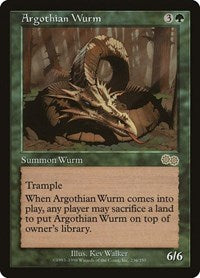 Magic: The Gathering Single - Urza's Saga - Argothian Wurm - RARE/236 - Lightly Played