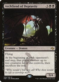 Magic: The Gathering Single - Fate Reforged - Archfiend of Depravity - RARE/062 - Lightly Played