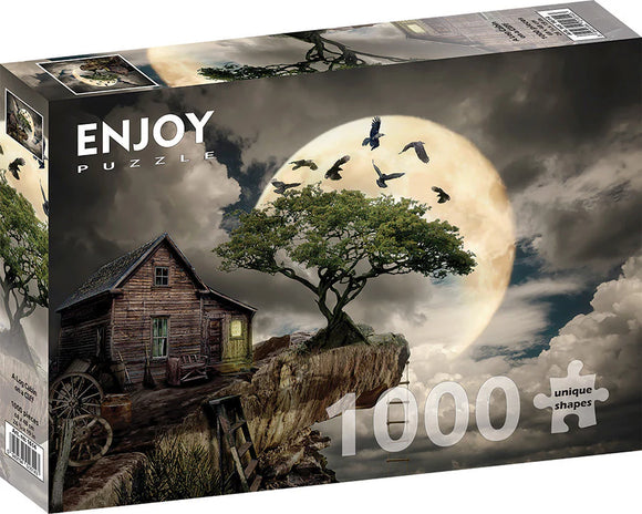 Enjoy Puzzle: A Log Cabin on a Cliff | 1000 Piece