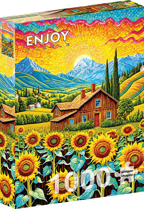 Enjoy Puzzle: Sunflower House | 1000 Piece | AI Assistance