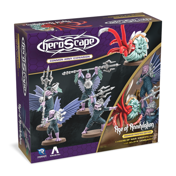 Heroscape: Embers of War - Krakenling & Gelryie Vanguards Common Army Expansion Painted