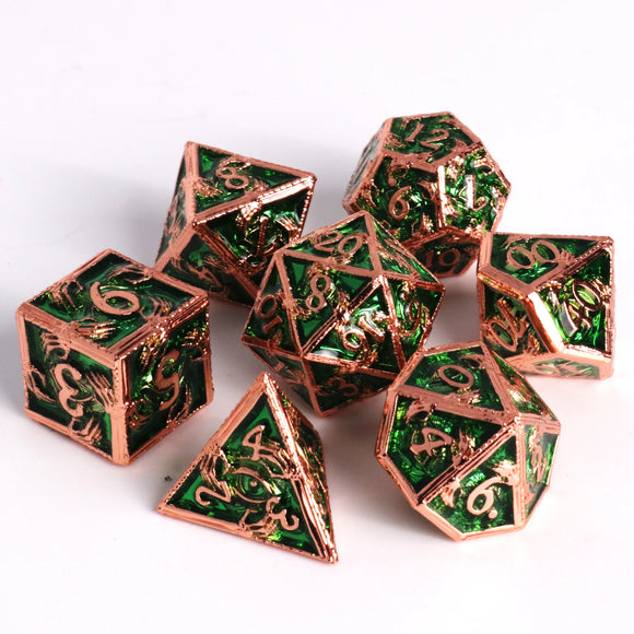 7pc RPG Set - Gravehold Copper w/ Green