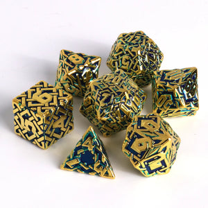 7pc RPG Set - Runeweaver Shiny Gold w/ Aqua