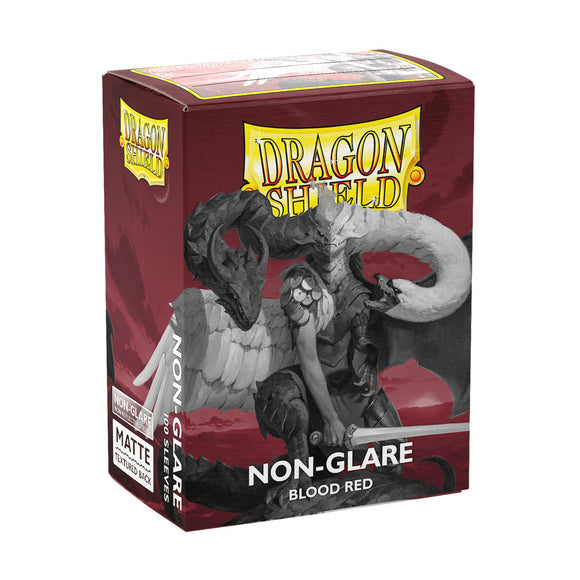 Dragon Shield Sleeves: Standard- Matte Non-Glare Blood Red (100 ct.)