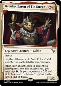 Magic: The Gathering Single - Murders at Karlov Manor - Krenko, Baron of Tin Street (Showcase) - Rare/0350 Lightly Played