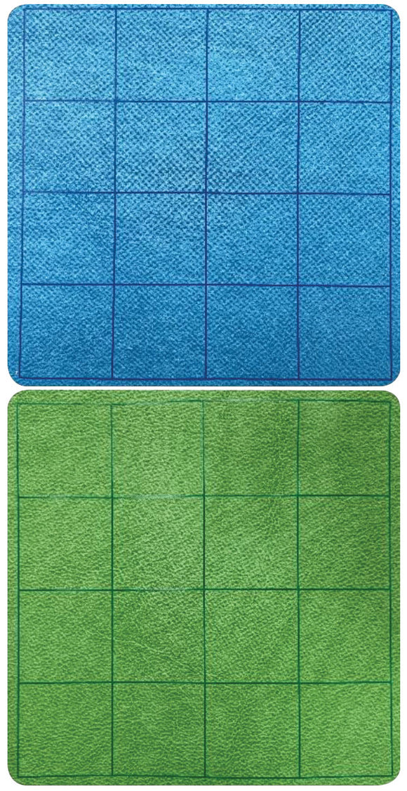 Megamat: 1in Reversible Blue-Green Squares (34.5in x 48in Playing Surface)